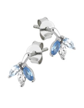 Lykken Casuals silverörhängen lövmotiv