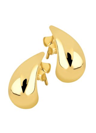 Lykka Casuals förgyllda silverörhängen stora droppar