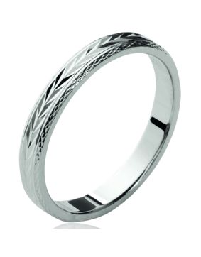 Lykka Casuals diamantslipad silverring 3,1 mm