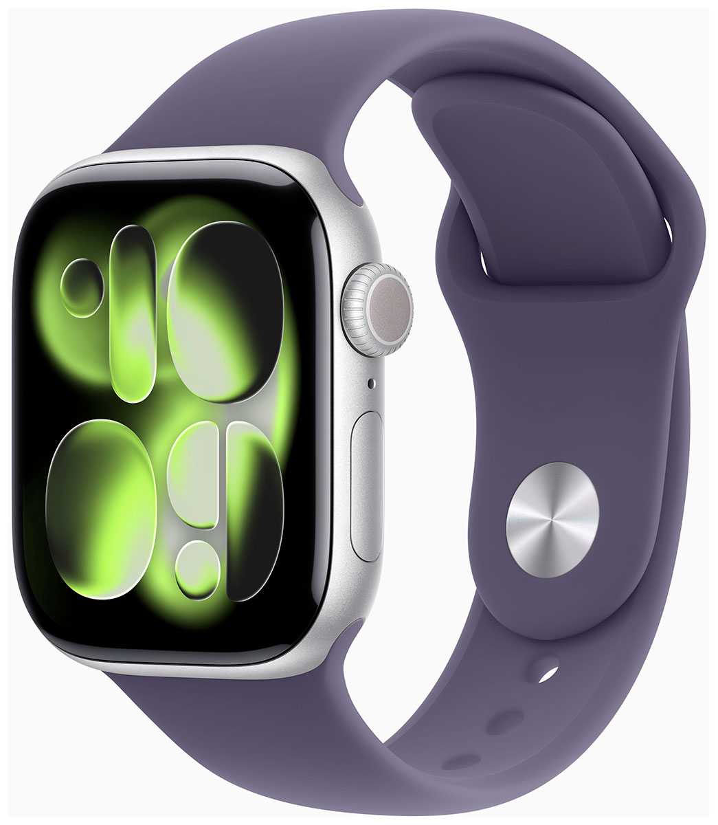 Apple Watch Series 11 GPS 42mm Silver Aluminium Case with Purple Fog Sport Band MEU64QN/A