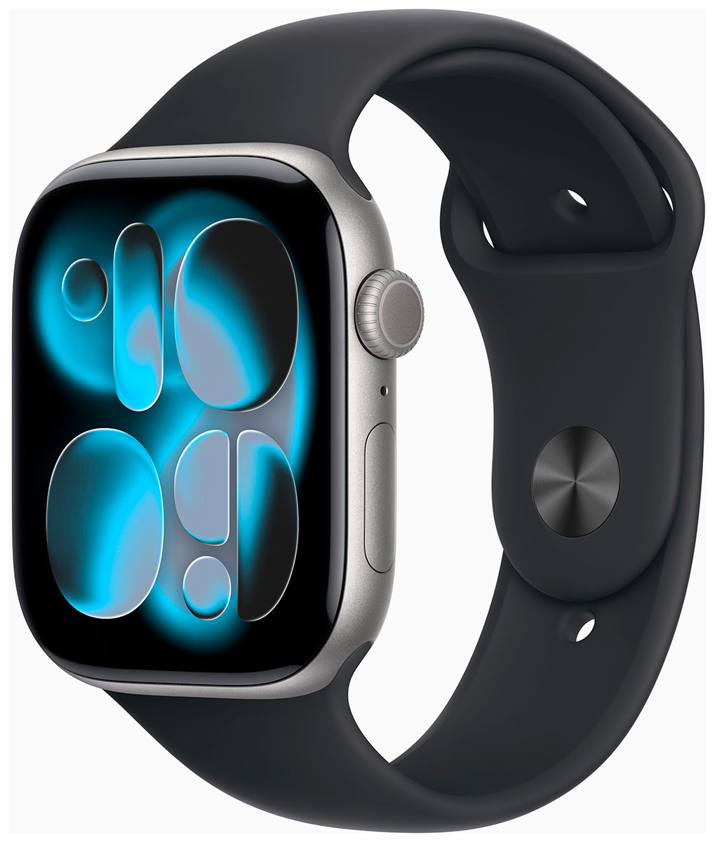 Apple Watch Series 11 GPS 46mm Space Grey Aluminium Case with Black Sport Band MEV44QN/A