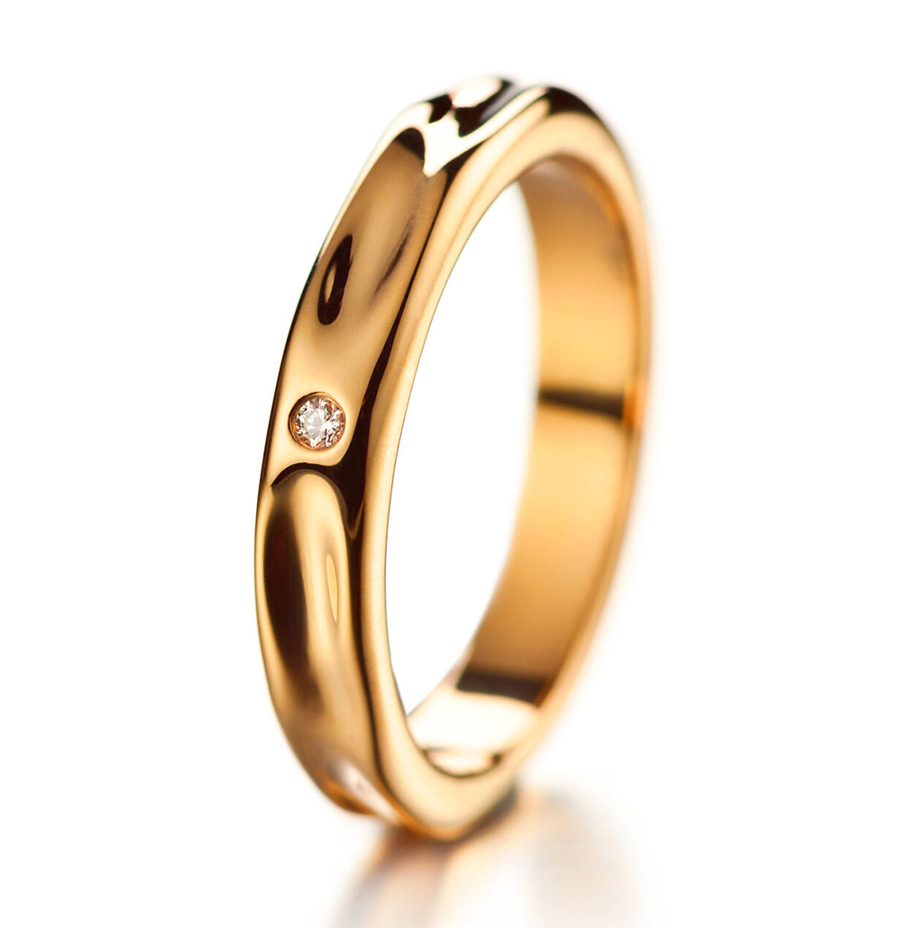 Lumoava Honey diamantring gulguld 724990000