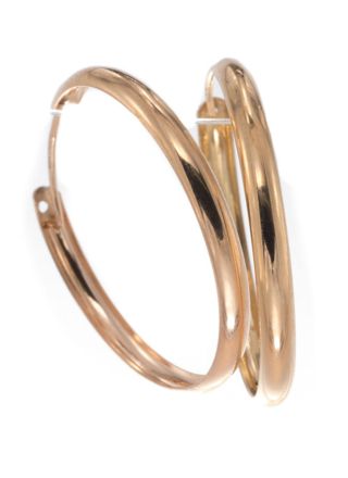 Silver Bar hoops guldpläterad silver 50 mm 2428