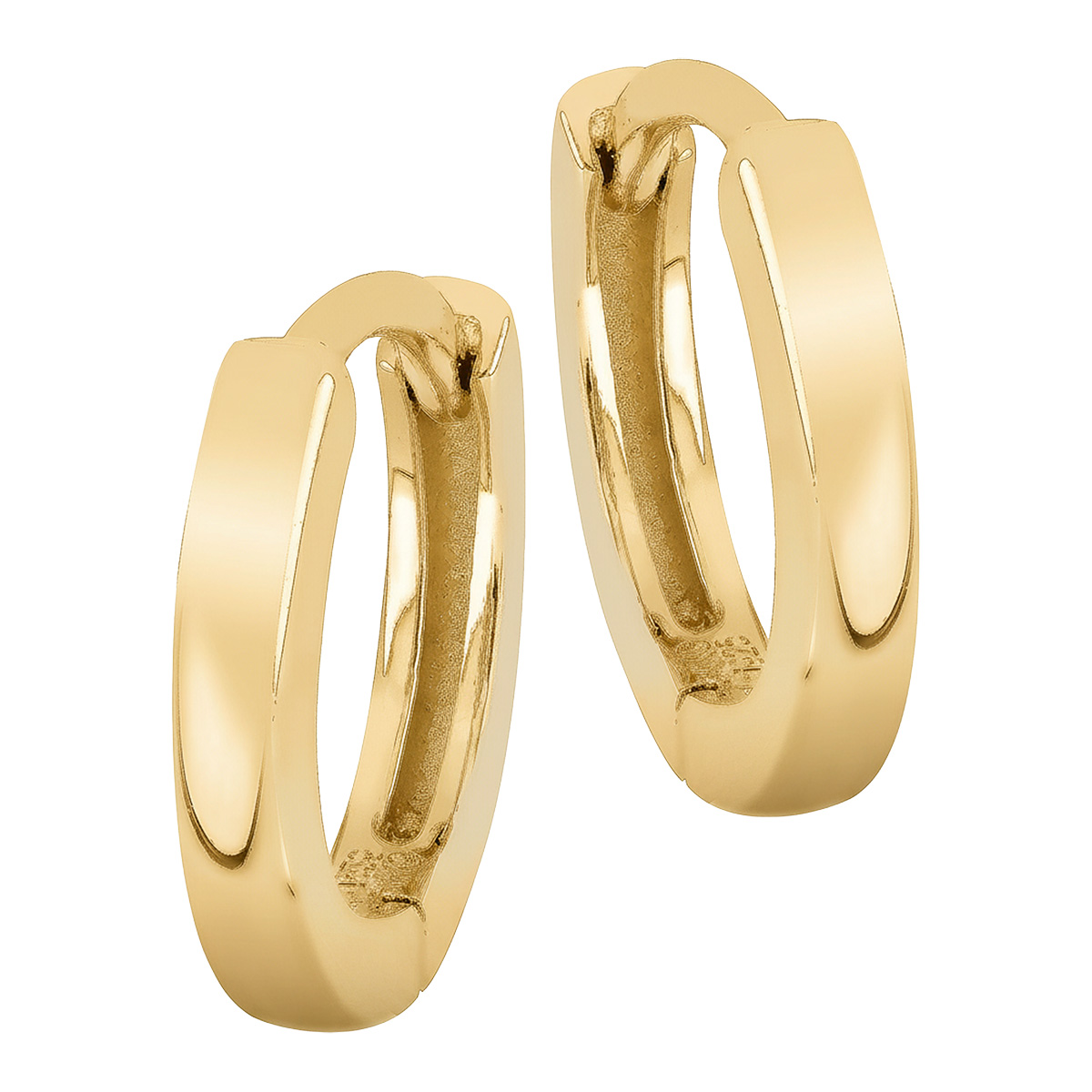 Lykka Casuals förgyllda släta örhängen stora 15 mm