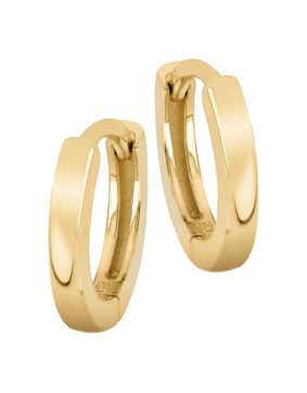 Lykken Casuals förgyllda släta örhängen stora 15 mm
