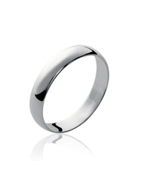 Lykken Casuals halvrund slät silverring 3,8 mm