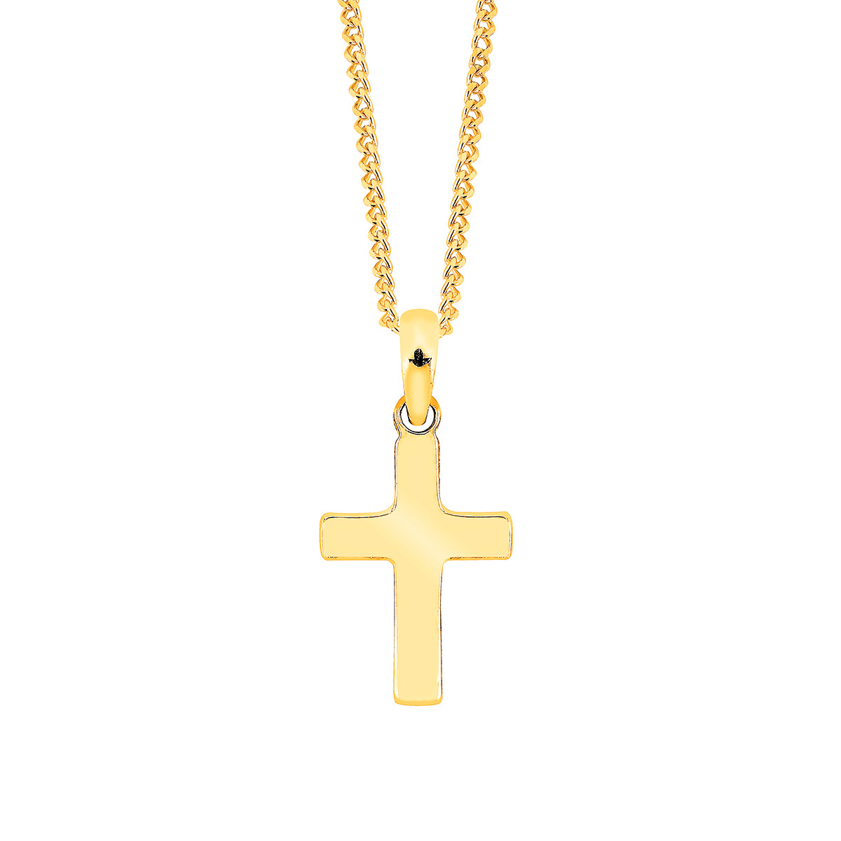 Lykken Crosses förgyllt silver korshalsband 45 cm