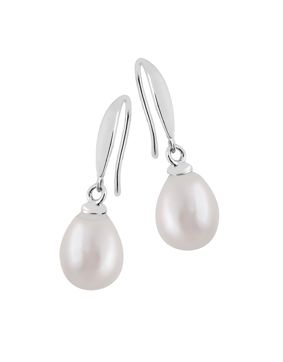 Lykken Pearls pärlörhängen droppe rosa 7-8mm