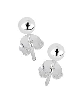 Lykken Basics silver kula stiftörhängen 4 mm