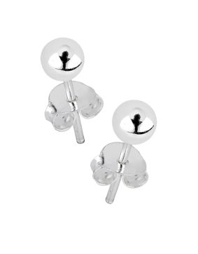 Lykken Basics silver kula stiftörhängen 5 mm