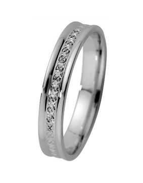 Kohinoor förlovningsring 3,5mm ; 14K vitguld 003-120