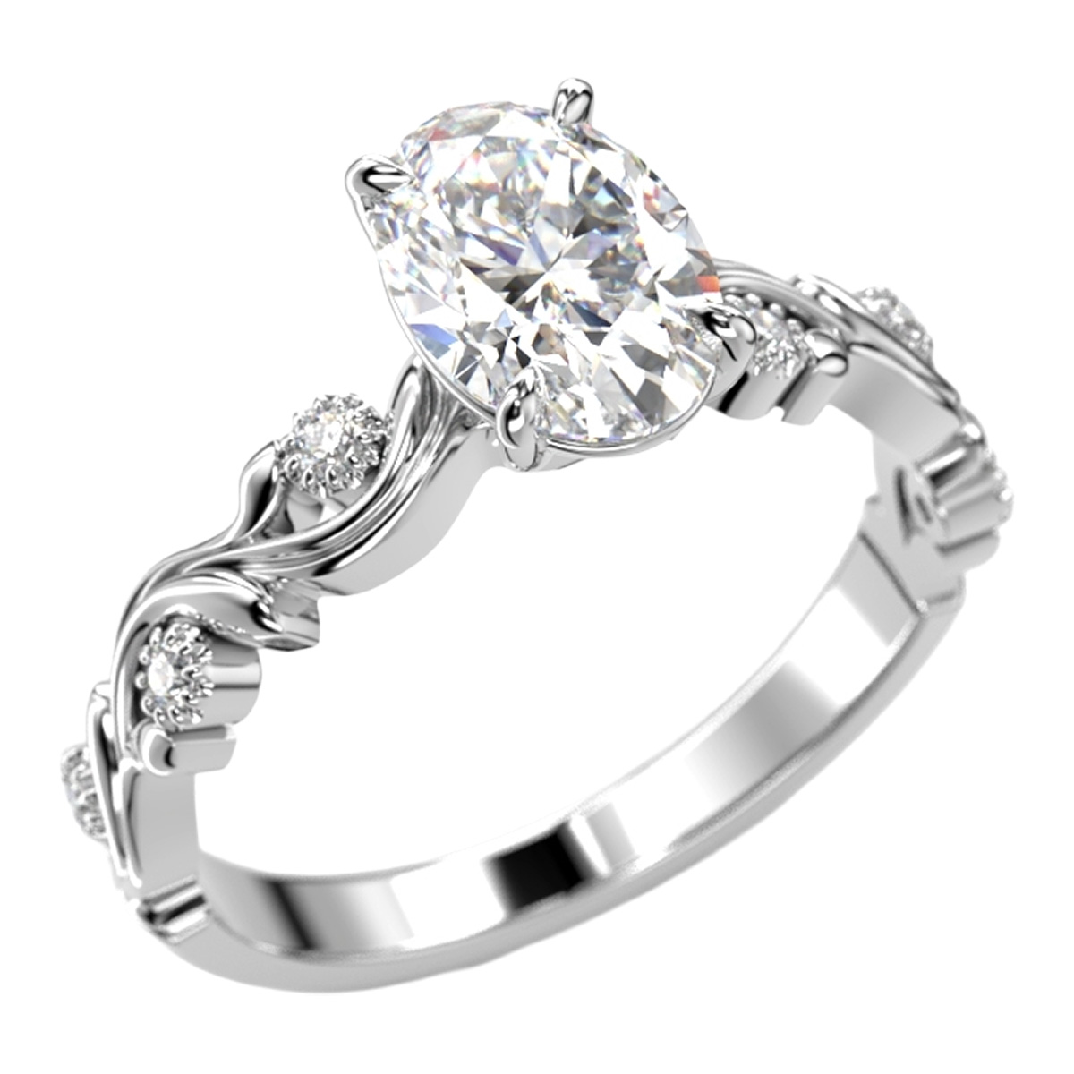 Festive Feeniks Lux Oval 1.06ct diamantring 754-106-VK