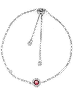 Silver Bar Diana armband röd 7573