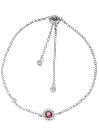 Silver Bar Diana armband röd 7573