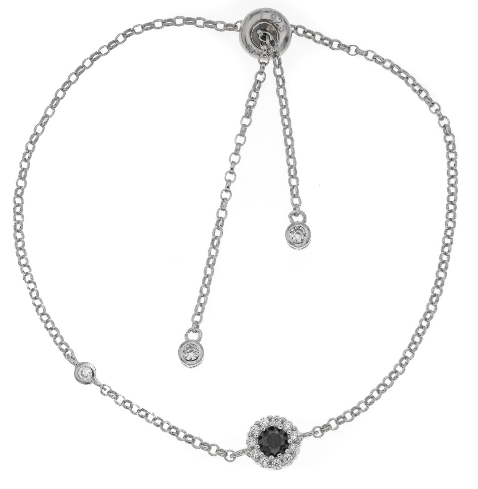 Silver Bar Diana armband svart 7574