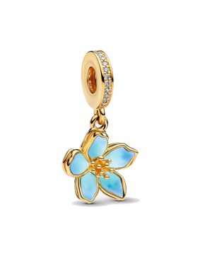 Pandora Moments blå blomning berlock 760667C01