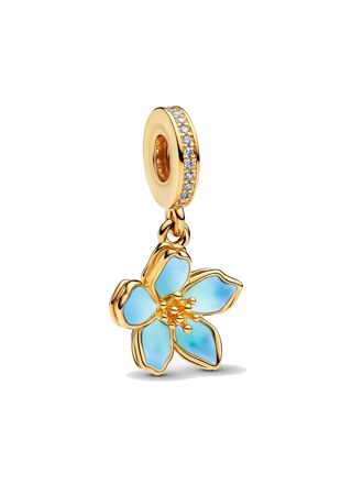 Pandora Moments blå blomning berlock 760667C01