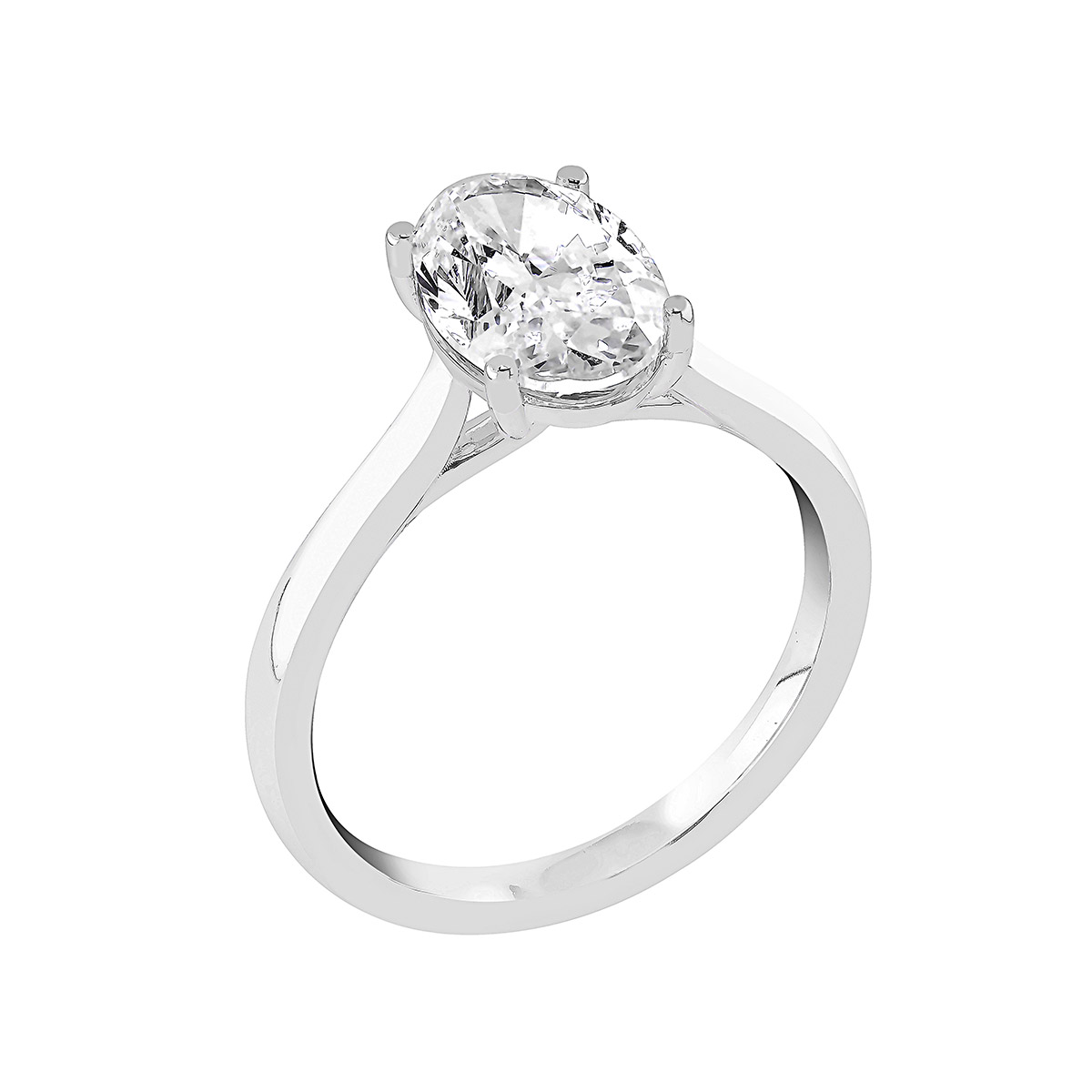 Midem Copenhagen enstens diamantring 2,00ct vitguld