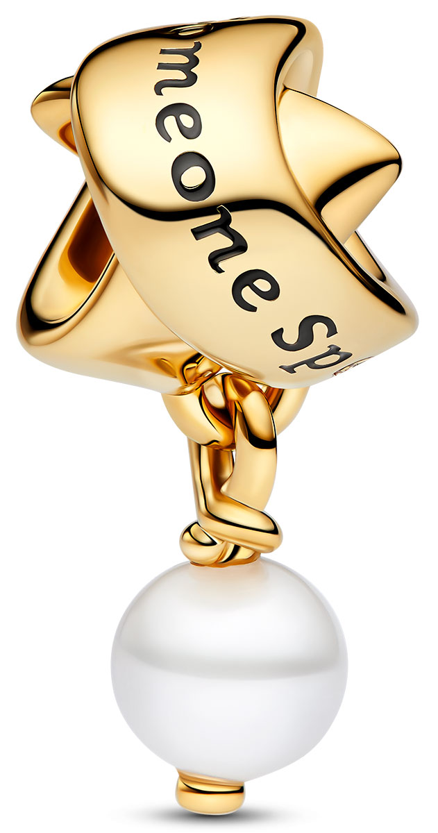 Pandora Moments gold-plated pearl charm 763784C01
