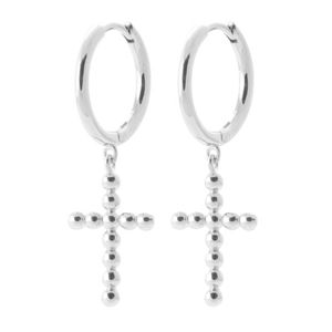 Lykka Crosses kors silverörhängen main product photo