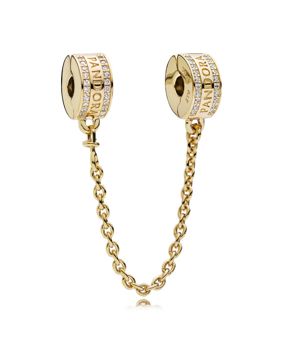 Pandora 14k Gold-Plated Logo säkerhetskedja 768642C01