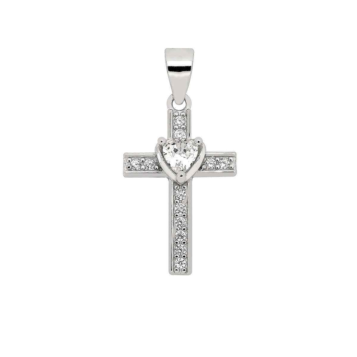 Lykken Crosses korshalsband i silver 45 cm