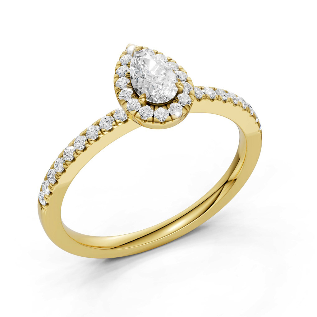 Midem Amsterdam Halo diamantring 0.50ct guld
