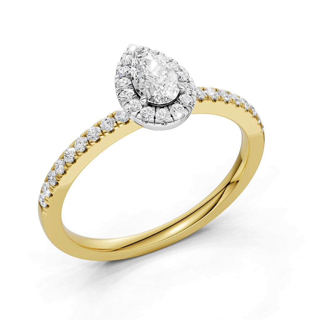 Midem Amsterdam Halo diamantring 0.50ct guld-180