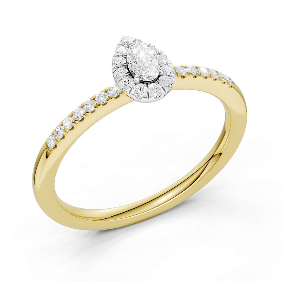 Midem Amsterdam Halo diamantring 0.25ct guld-185