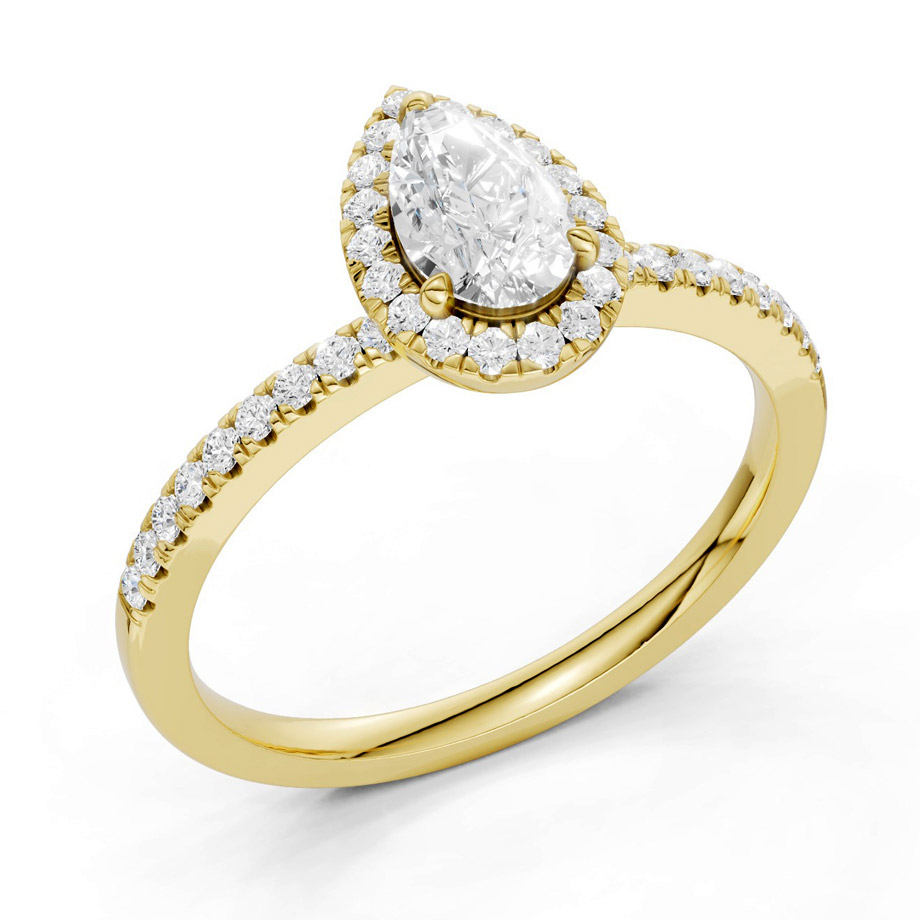 Midem Amsterdam Halo diamantring 0.75ct guld