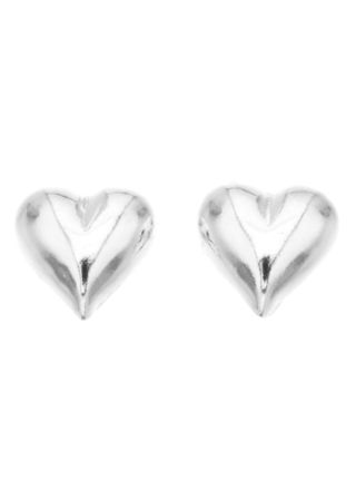 Silver Bar Varm hjärta örhängen 6 x 7 mm 7773