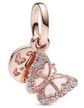 Pandora Moments Pink Butterfly & Quote berlock 782555C01