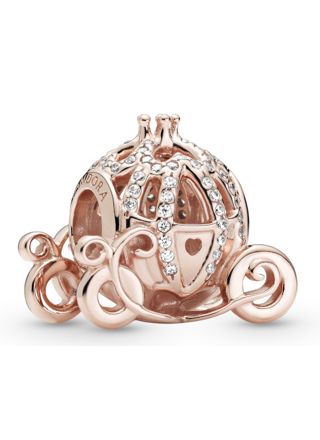 Pandora 14k Rose Gold-Plated Disney Cinderella Pumpkin Coach berlock 789189C01