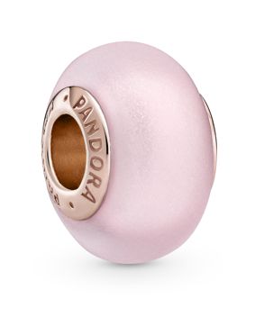 Pandora Matte Pink Murano Glass berlock 789421C00