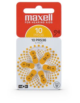 Maxell 10 hörapparatsbatteri 6-pack