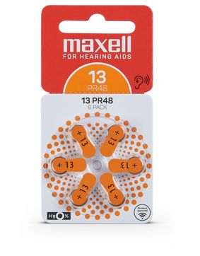 Maxell 13 hörapparatsbatteri 6-pack