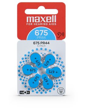 Maxell 675 hörapparatsbatteri 6-pack