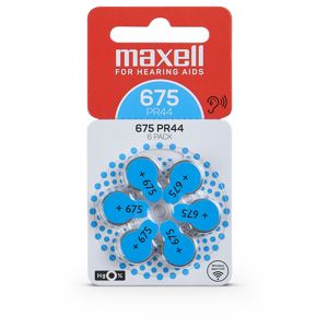 Maxell 675 hörapparatsbatteri 6-pack main product photo