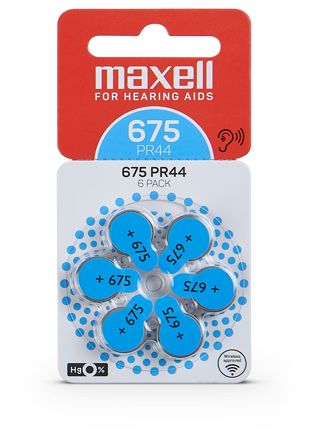 Maxell 675 hörapparatsbatteri 6-pack