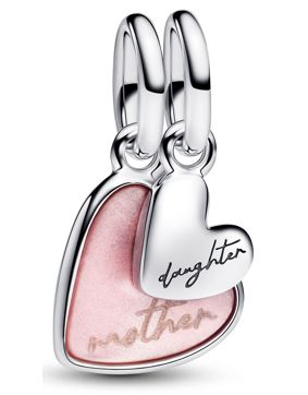 Pandora Moments pink pearl heart charm 793766C01
