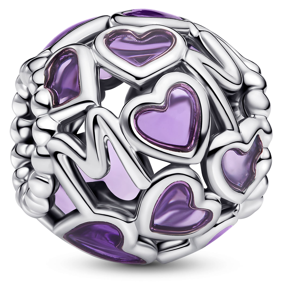 Pandora Moments purple heartcharm 793772C01