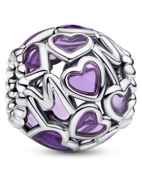 Pandora Moments purple heartcharm 793772C01