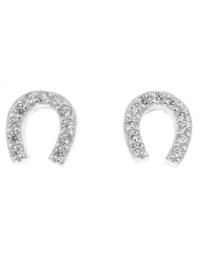 Silver Bar zirkon Hästsko pave örhängen klar 6 mm 7952