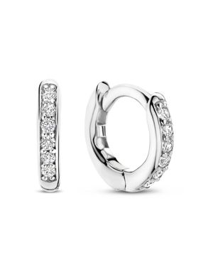 TI SENTO hoops i silver med zirkonia stenar 10 mm 7954ZI