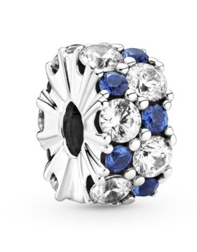 Pandora Clear & Blue Sparkle klämstopp 799171C01