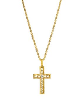 Lempikoru Heart gulguldplaterad silverkors cz 59 066 01 500