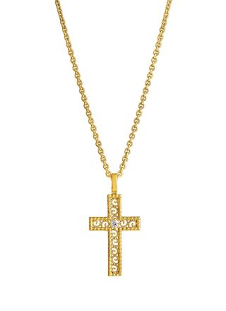 Lempikoru Heart gulguldplaterad silverkors cz 59 066 01 500