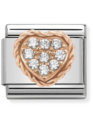 Nomination Rose Gold Heart with White CZ 430312-02