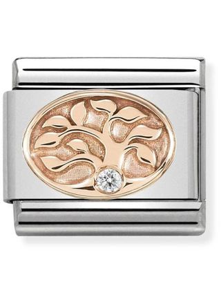 Nomination Rose Gold Tree of Life with White CZ 430305-12