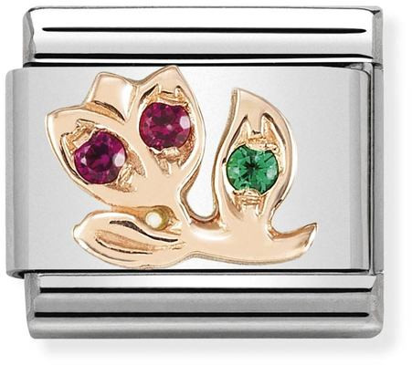 Nomination Rose Gold Tulip with Red/Green CZ 430305-16
